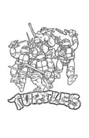 Ninja Turtles kleurplaat 9